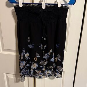 White House Black Market Floral Mini Skirt